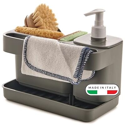 Snips Riordinello Sink Caddy 3 in 1 with 400 ml Dispenser, Made in Italy Snips Riordinello Sink Caddy 3 in 1 with 400 ml Dispenser, Made in Italy