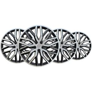 +PWR Car Parts 15" Nova Black/Silver Wheel Covers, Set of 4, Universal, High-Impact ABS, Pressure Fit, Modern Design and Optimised Ventilation +PWR Car Parts 15" Nova Black/Silver Wheel Covers, Set of 4, Universal, High-Impact ABS, Pressure Fit, Modern Design and Optimised Ventilation