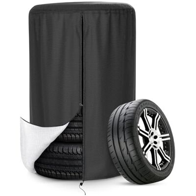 AKEfit Tire Cover Waterproof Durable Tire Storage Bag Car Spare Tire Cover Oxford Polyester Fabric Cover Suit for Jeep,Trailer,RV,SUV,Truck 73cm x 110cm AKEfit Tire Cover Waterproof Durable Tire Storage Bag Car Spare Tire Cover Oxford Polyester Fabric Cover Suit for Jeep,Trailer,RV,SUV,Truck 73cm x 110cm