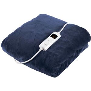 Carmen Comfort Fleece Luxury Electric Heated Throw and Over Blanket with 9 Heat Settings, Adjustable Timer and 230gsm Flannel Fleece Material,160 x 130cm, Navy Blue Carmen Comfort Fleece Luxury Electric Heated Throw and Over Blanket with 9 Heat Settings, Adjustable Timer and 230gsm Flannel Fleece Material,160 x 130cm, Navy Blue