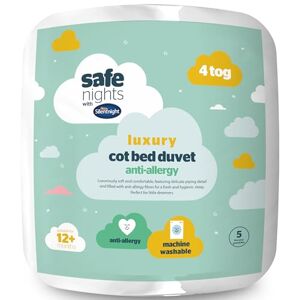 Silentnight Safe Nights Luxury Cot Bed Duvet 4 Tog – Anti Allergy Soft Breathable Snug Warm Nursery Junior Quilt for Children, Kids, Toddlers – Hypoallergenic and Machine Washable – 150x120cm