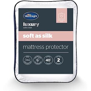 Silentnight Soft as Silk Single Mattress Protector Luxury 30cm Deep Fitted Mattress Pad Cover Topper with Silky Fibres for Luxurious Comfort Hypoallergenic and Machine Washable Single Silentnight Soft as Silk Single Mattress Protector Luxury 30cm Deep Fitted Mattress Pad Cover Topper with Silky Fibres for Luxurious Comfort Hypoallergenic and Machine Washable Single