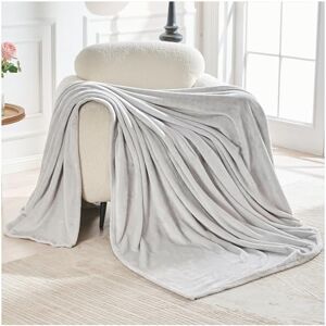GC GAVENO CAVAILIA Flannel Fleece Throw Blanket King Size 200x240 Cm Silver GC GAVENO CAVAILIA Flannel Fleece Throw Blanket King Size 200x240 Cm Silver