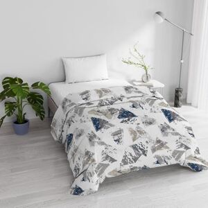 Italian Bed Linen Winter Quilted Quilt for Single Bed 160 x 245 cm DoubleFace Basic Urban Blue Pattern, Made in Italy – Reversible Duvet in Soft Microfibre 200 g/m² – Machine Washable Duvet Italian Bed Linen Winter Quilted Quilt for Single Bed 160 x 245 cm DoubleFace Basic Urban Blue Pattern, Made in Italy – Reversible Duvet in Soft Microfibre 200 g/m² – Machine Washable Duvet