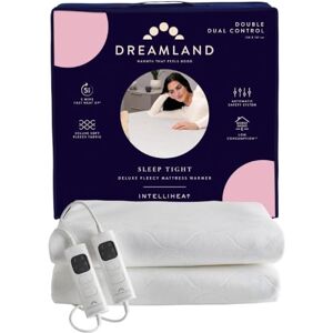 Dreamland Sleep Tight Electric Blanket – Premium Heated Fitted Underblanket with 6 Heat Settings, Fast Heat, Overheat Protection & Machine Washable, Timer, 150 x 137cm Double Size Two Controllers Dreamland Sleep Tight Electric Blanket – Premium Heated Fitted Underblanket with 6 Heat Settings, Fast Heat, Overheat Protection & Machine Washable, Timer, 150 x 137cm Double Size Two Controllers