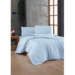 Nuit Des Rêves Light Blue Ranforce Single Quilt Cover Set, 135 x 200 cm, 100% Cotton, 155 Thread Count, Button Closure, Machine Washable at 30°C, Cosy & Stylish Bedding Nuit Des Rêves Light Blue Ranforce Single Quilt Cover Set, 135 x 200 cm, 100% Cotton, 155 Thread Count, Button Closure, Machine Washable at 30°C, Cosy & Stylish Bedding