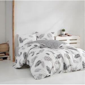 Nuit Des Rêves Ranforce Single XL Quilt Cover Set (155 x 200 cm), 100% Cotton, Grey & White, Machine Washable, 140 Thread Count, Button & Envelope Closure, Cosy & Stylish Bedding Nuit Des Rêves Ranforce Single XL Quilt Cover Set (155 x 200 cm), 100% Cotton, Grey & White, Machine Washable, 140 Thread Count, Button & Envelope Closure, Cosy & Stylish Bedding