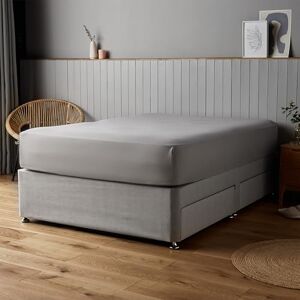 Silentnight Supersoft Dove Grey Fitted Sheet, Double Silentnight Supersoft Dove Grey Fitted Sheet, Double