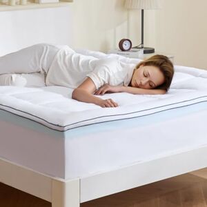 Vevor Mattress Topper Queen 101.6 mm - Memory Foam, Cooling Gel, Breathable Vevor Mattress Topper Queen 101.6 mm - Memory Foam, Cooling Gel, Breathable