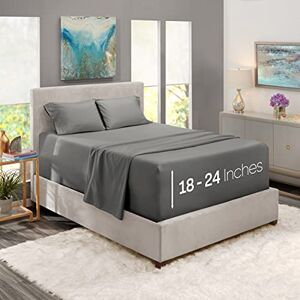 Sonive King Size Mattress Topper 150x200 Cm, King Size Mattress Protector, Mattress Pad With Extra Deep Pocket 38cm, Thick & Soft Mattress Pad, Breathable Cover, Grey