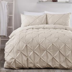 Serene Diamond Pintuck Duvet Cover – Single Size (140x200cm) – Soft Touch Microfibre – Natural Pleated Bedding – Pinch Pleat Design – Puckered Texture – Luxury Bed Set – 1 Pillowcase Included Serene Diamond Pintuck Duvet Cover – Single Size (140x200cm) – Soft Touch Microfibre – Natural Pleated Bedding – Pinch Pleat Design – Puckered Texture – Luxury Bed Set – 1 Pillowcase Included