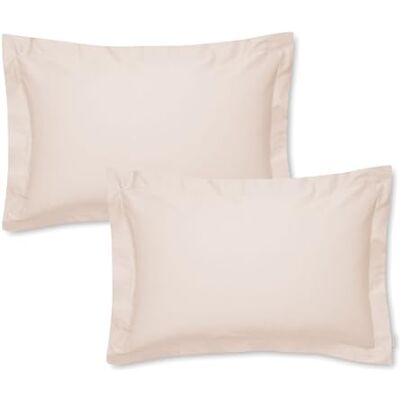 Bianca Fine Linens 400 Thread Count Cotton Sateen Oxford Pillowcase Pair Oyster Bianca Fine Linens 400 Thread Count Cotton Sateen Oxford Pillowcase Pair Oyster