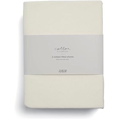 Mamas & Papas - Cotton Essentials Cotbed - Cream - Bed Sheets Mamas & Papas - Cotton Essentials Cotbed - Cream - Bed Sheets