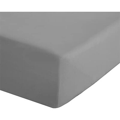 Catherine Lansfield Easy Iron Percale Combed King Fitted Sheet Grey Catherine Lansfield Easy Iron Percale Combed King Fitted Sheet Grey