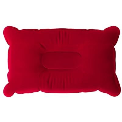 LifeChic Inflatable Travel Pillow 38 x 24 cm Burgundy Comfort and Support for Neck, Perfect for Travel & Relaxing, Airplane, Car, Train & Office, Easy to Inflate LifeChic Inflatable Travel Pillow 38 x 24 cm Burgundy Comfort and Support for Neck, Perfect for Travel & Relaxing, Airplane, Car, Train & Office, Easy to Inflate