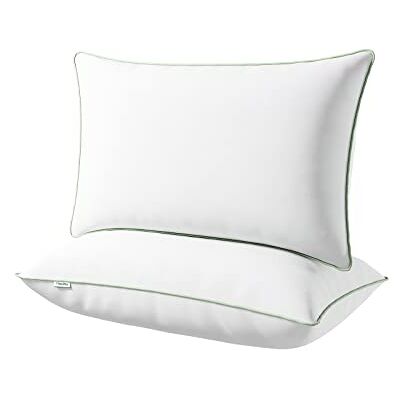 Novilla Bedding Pillows 2 Pack Hotel Quality Cushions Machine Washable Cover 100% Luxury Microfiber Filling Back and Side Sleepers 19″ x 29″ (48 x 74cm) Single Border Novilla Bedding Pillows 2 Pack Hotel Quality Cushions Machine Washable Cover 100% Luxury Microfiber Filling Back and Side Sleepers 19″ x 29″ (48 x 74cm) Single Border