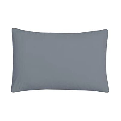 Sleepdown Pillow cases 100% Pure Cotton Pack of Two Housewife Luxury Soft Cosy Pillow Cover Set Slate 48 x 74 cm Sleepdown Pillow cases 100% Pure Cotton Pack of Two Housewife Luxury Soft Cosy Pillow Cover Set Slate 48 x 74 cm