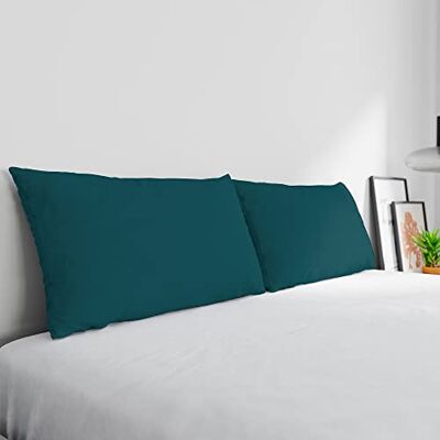 Italian Bed Linen Max Color Pair of Pillowcases 100% Cotton, Made in Italy, Pillowcase Size 50 x 80 cm with Inner Flap, Plain Colour – Petrol Italian Bed Linen Max Color Pair of Pillowcases 100% Cotton, Made in Italy, Pillowcase Size 50 x 80 cm with Inner Flap, Plain Colour – Petrol