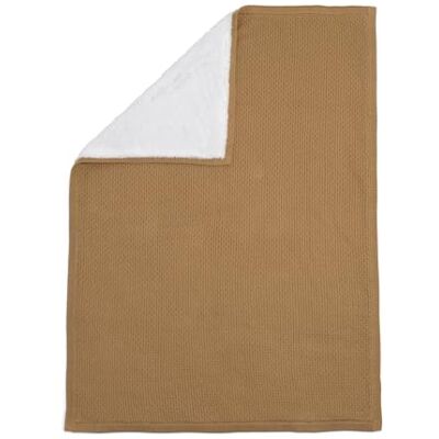 Clair de Lune Organic Knit Sherpa Baby Soft & Cosy Pram/Car Seat Blanket 70 x 100 cm (Biscuit) Clair de Lune Organic Knit Sherpa Baby Soft & Cosy Pram/Car Seat Blanket 70 x 100 cm (Biscuit)