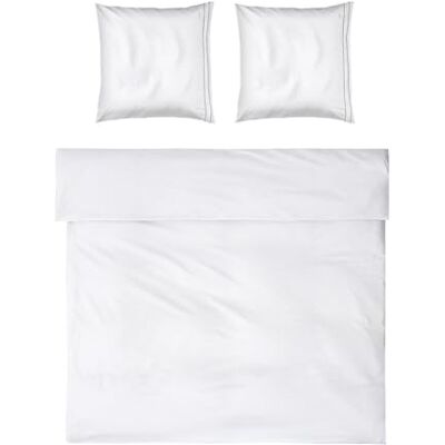 Möve Noblesse Bed Linen Set 200 x 200 cm + 2 x 80 x 80 cm 100% Cotton White/Grey Möve Noblesse Bed Linen Set 200 x 200 cm + 2 x 80 x 80 cm 100% Cotton White/Grey