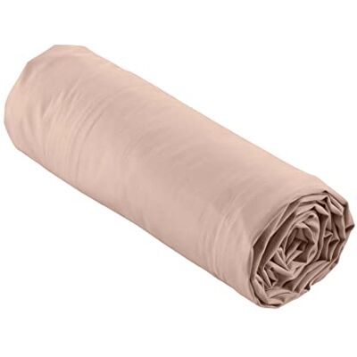 Douceur d'Intérieur , Percaline Nude 100% Cotton Percale Fitted Sheet 90 x 190 cm Douceur d'Intérieur , Percaline Nude 100% Cotton Percale Fitted Sheet 90 x 190 cm