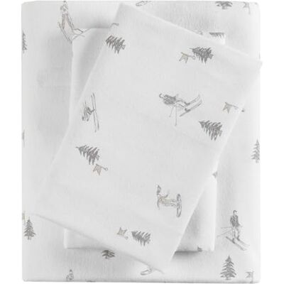 Philosophy True North Flannel Sheets Twin XL Size, Cozy 100% Cotton Flannel Bed Sheets, Ultra Soft Cute Sheet Set, Elastic Pocket Fits Up to 12" Mattress, Skiiers 3 Piece Philosophy True North Flannel Sheets Twin XL Size, Cozy 100% Cotton Flannel Bed Sheets, Ultra Soft Cute Sheet Set, Elastic Pocket Fits Up to 12" Mattress, Skiiers 3 Piece