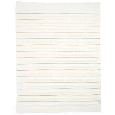 Mamas & Papas Nursery Small Knitted Blanket, Neutral Stripe, 70 x 90 cm Mamas & Papas Nursery Small Knitted Blanket, Neutral Stripe, 70 x 90 cm