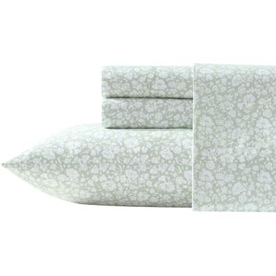 Laura Ashley Sheets, Cotton Percale Bedding Set, Lightweight & Breathable Room Essentials (Heirloom Ditzy Green, Queen) Laura Ashley Sheets, Cotton Percale Bedding Set, Lightweight & Breathable Room Essentials (Heirloom Ditzy Green, Queen)