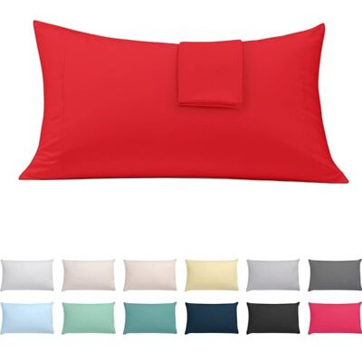 ECOMMERC3 Extra Soft and Comfortable 90 Pillowcase Red Pillow Case Made in Spain, Breathable, Easy to Wash ECOMMERC3 Extra Soft and Comfortable 90 Pillowcase Red Pillow Case Made in Spain, Breathable, Easy to Wash