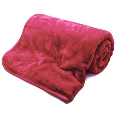 Kampala Hill Mink Blanket/Throw Red 200 x 240cm Kampala Hill Mink Blanket/Throw Red 200 x 240cm