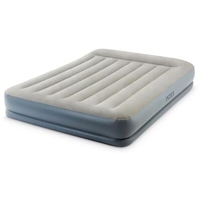 Intex Queen Pillow Rest Mid-Rise Airbed w/Fiber-Tech RP, Inflated Size: 1.52m x 2.03m x 30cm (64118GB) Intex Queen Pillow Rest Mid-Rise Airbed w/Fiber-Tech RP, Inflated Size: 1.52m x 2.03m x 30cm (64118GB)