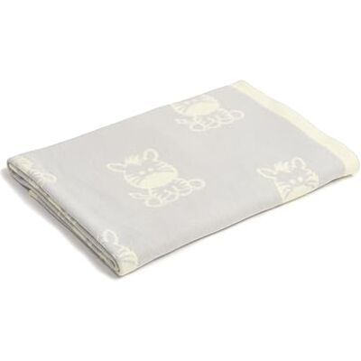 Clair de Lune Reversible Zebra Knitted Baby Blanket, Soft Safari Design 70 x 90cm Clair de Lune Reversible Zebra Knitted Baby Blanket, Soft Safari Design 70 x 90cm