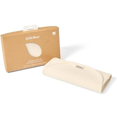 The Little Green Sheep Organic Moses Basket & Pram Mattress Protector, Waterproof and Breathable Baby Mattress Cover, Soft Cotton Surface, Machine Washable, 30 x 70cm The Little Green Sheep Organic Moses Basket & Pram Mattress Protector, Waterproof and Breathable Baby Mattress Cover, Soft Cotton Surface, Machine Washable, 30 x 70cm