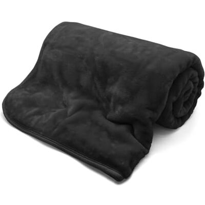 Kampala Hill Mink Blanket/Throw Black 127 x 152cm Kampala Hill Mink Blanket/Throw Black 127 x 152cm