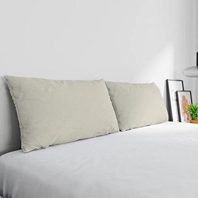Italian Bed Linen Max Color Pair of Pillowcases 100% Cotton, Made in Italy, Pillowcase Size 50 x 80 cm with Inner Flap, Plain Colour Cream Italian Bed Linen Max Color Pair of Pillowcases 100% Cotton, Made in Italy, Pillowcase Size 50 x 80 cm with Inner Flap, Plain Colour Cream