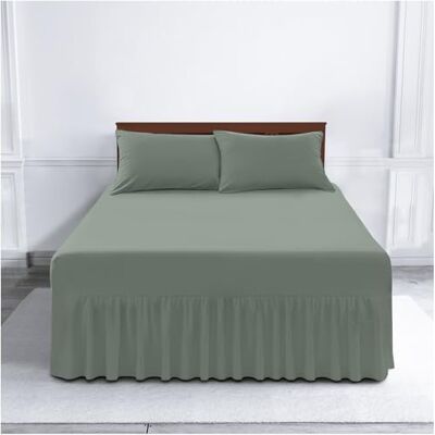 GC GAVENO CAVAILIA Gaveno Cavailia Luxury Non-Iron PERCALE VALANCE Sheet, Poly-Cotton, Duck Egg , Single GC GAVENO CAVAILIA Gaveno Cavailia Luxury Non-Iron PERCALE VALANCE Sheet, Poly-Cotton, Duck Egg , Single