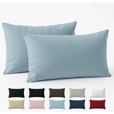 Dreamzie Pillow Cover 50 x 70 Reinforced Cotton (Pack of 2) Light Blue Tight Fabric 57 Threads/cm² Pillowcase 50 x 70 Oeko Tex Certification Dreamzie Pillow Cover 50 x 70 Reinforced Cotton (Pack of 2) Light Blue Tight Fabric 57 Threads/cm² Pillowcase 50 x 70 Oeko Tex Certification