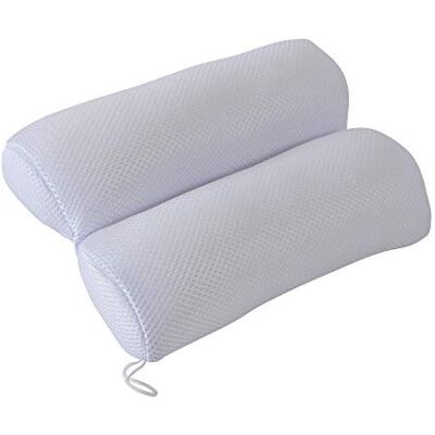 Bath Bliss Ultra Comfort Dual Chamber Bath Pillow, White Bath Bliss Ultra Comfort Dual Chamber Bath Pillow, White