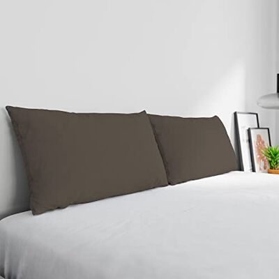 Italian Bed Linen Max Color Pair of Pillowcases 100% Cotton, Made in Italy, Pillowcase Size 50 x 80 cm with Inner Flap, Plain Colour – Brown Italian Bed Linen Max Color Pair of Pillowcases 100% Cotton, Made in Italy, Pillowcase Size 50 x 80 cm with Inner Flap, Plain Colour – Brown