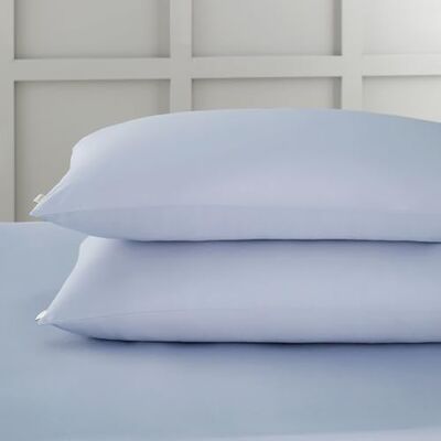 Bianca 400 Thread Count Cotton Sateen Standard Pillowcase Pair Blue Bianca 400 Thread Count Cotton Sateen Standard Pillowcase Pair Blue
