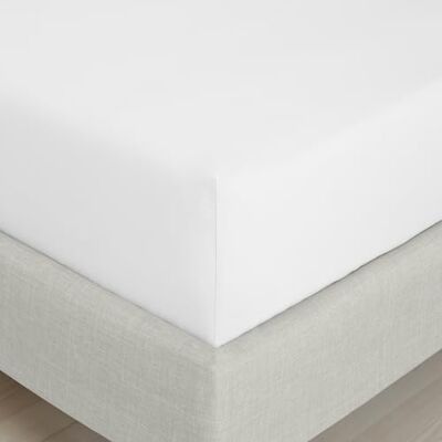 Bianca Fine Linens Bedroom 200 Thread Count Cotton Percale Double Fitted Sheet 32cm Depth White Bianca Fine Linens Bedroom 200 Thread Count Cotton Percale Double Fitted Sheet 32cm Depth White