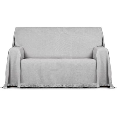 ECOMMERC3 Alessia Multi-purpose Plaid Size 300 x 260 cm – Multi-purpose Bedspread Grey Decorative Bedspread for Sofa and Bed ECOMMERC3 Alessia Multi-purpose Plaid Size 300 x 260 cm – Multi-purpose Bedspread Grey Decorative Bedspread for Sofa and Bed