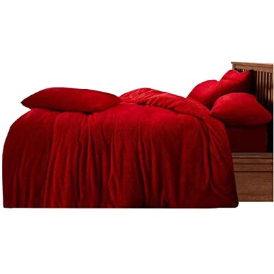 GC GAVENO CAVAILIA Teddy Duvet Set King Red, Super Soft Fluffy Luxury Design, Cosy Warm Bedding, 3 Piece Cuddly Fleece Bedset, Easy Care DuvetCover Bedlinen, 1 Quilt Cover + 2 Pillow Cases GC GAVENO CAVAILIA Teddy Duvet Set King Red, Super Soft Fluffy Luxury Design, Cosy Warm Bedding, 3 Piece Cuddly Fleece Bedset, Easy Care DuvetCover Bedlinen, 1 Quilt Cover + 2 Pillow Cases