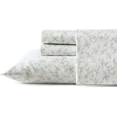 Laura Ashley Queen Sheets, Soft Sateen Cotton Bedding Set, Sleek, Smooth, & Breathable Room Essentials (Fiona Green, Queen) Laura Ashley Queen Sheets, Soft Sateen Cotton Bedding Set, Sleek, Smooth, & Breathable Room Essentials (Fiona Green, Queen)