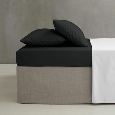 Catherine Lansfield Easy Iron Percale Combed Extra Deep Super King Fitted Sheet Black Catherine Lansfield Easy Iron Percale Combed Extra Deep Super King Fitted Sheet Black
