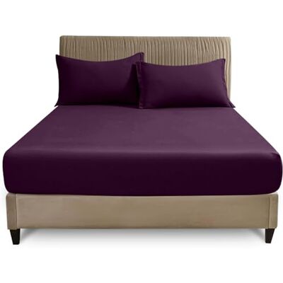 GC GAVENO CAVAILIA Polycotton Single Fiited Sheet (90x190 cm) Easy Care 25 Cm Deep Plain Bed Linen Bed Sheet Hypoallergenic Fade Resistant Bottom Sheet Elastic Corner, Berry GC GAVENO CAVAILIA Polycotton Single Fiited Sheet (90x190 cm) Easy Care 25 Cm Deep Plain Bed Linen Bed Sheet Hypoallergenic Fade Resistant Bottom Sheet Elastic Corner, Berry