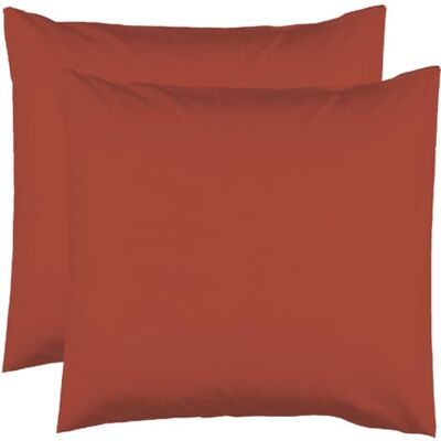 Le linge de Jules 2 Pillowcases 63 x 63 cm – Tomette – 100% Cotton 57 Thread Count Le linge de Jules 2 Pillowcases 63 x 63 cm – Tomette – 100% Cotton 57 Thread Count