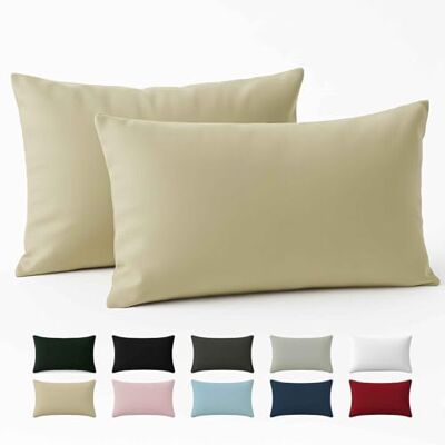 Dreamzie Pillow Cover 50 x 70 Reinforced Cotton (Pack of 2) Beige Tight Fabric 57 Threads/cm² Pillowcase 50 x 70 Oeko Tex Certification Dreamzie Pillow Cover 50 x 70 Reinforced Cotton (Pack of 2) Beige Tight Fabric 57 Threads/cm² Pillowcase 50 x 70 Oeko Tex Certification