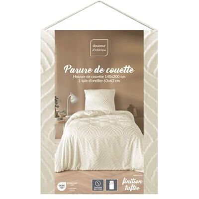 Douceur d'Intérieur , 2-Piece Bedding Set (140 x 200 cm) Heltie Ivory, Tufted Microfibre Douceur d'Intérieur , 2-Piece Bedding Set (140 x 200 cm) Heltie Ivory, Tufted Microfibre
