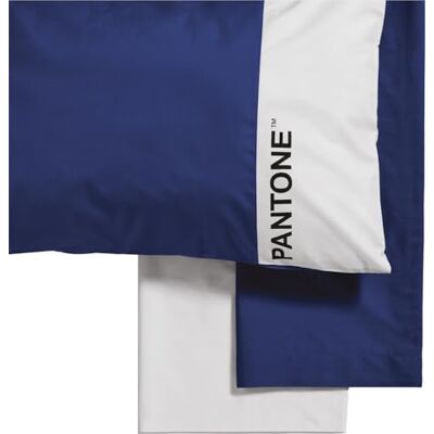 osama home PANTONE™ Single Bed Set with Single Bed Sheets Cotton 150 x 280 cm + Fitted Sheet 90 x 200 cm + Pillow Case 50 x 80 cm, 3 Pieces, Navy Peony osama home PANTONE™ Single Bed Set with Single Bed Sheets Cotton 150 x 280 cm + Fitted Sheet 90 x 200 cm + Pillow Case 50 x 80 cm, 3 Pieces, Navy Peony